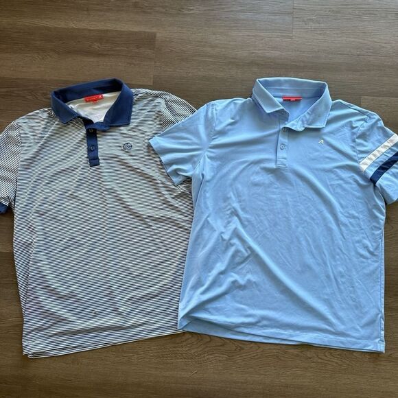 Redvanly Polo Shirt Mens XL Striped Solid Performance Golf Stretch Casual Lot - Picture 2 of 9